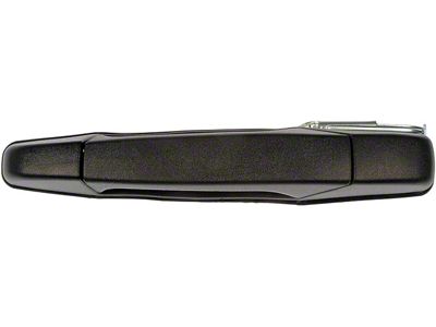 Exterior Door Handle; Rear Left; Textured Black; Without Chrome Lever; Plastic (07-14 Silverado 2500 HD Crew Cab)