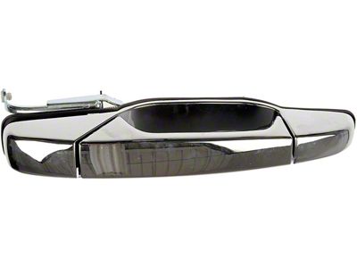 Exterior Door Handle; Rear Right; All Chrome; Original Design; Plastic (07-14 Silverado 2500 HD Crew Cab)