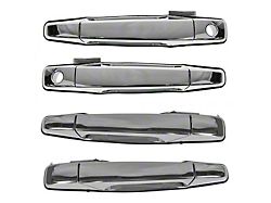 Exterior Door Handles; Front and Rear; Chrome (07-13 Silverado 2500 HD Crew Cab)