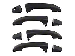 Exterior Door Handles; Front and Rear; Textured Black (15-17 Silverado 2500 HD Crew Cab)