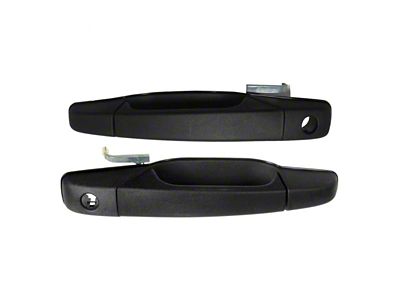 Exterior Door Handles; Front; Textured Black (07-14 Silverado 2500 HD)