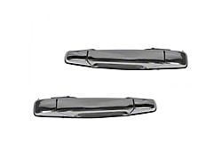 Exterior Door Handles; Rear; Chrome (07-14 Silverado 2500 HD Crew Cab)