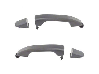 Exterior Door Handles; Rear; Textured Black (15-17 Silverado 2500 HD Crew Cab)