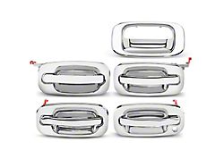 Exterior Door Handles with Tailgate Handle; Chrome (01-06 Silverado 2500 HD Crew Cab)