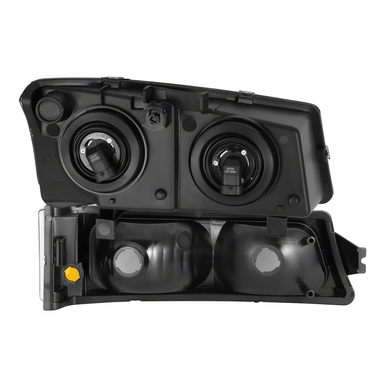 Silverado 1500 2-Piece Headlights with Clear Corner Lights; Chrome