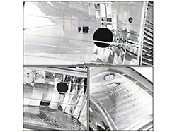 Factory Style Headlights with Amber Corners; Chrome Housing; Clear Lens (01-02 Silverado 2500 HD)