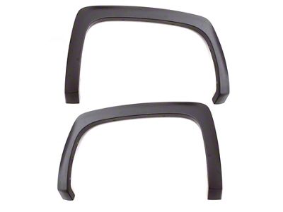 Elite Series Sport Style Fender Flares; Rear; Textured Black (15-19 Silverado 2500 HD)