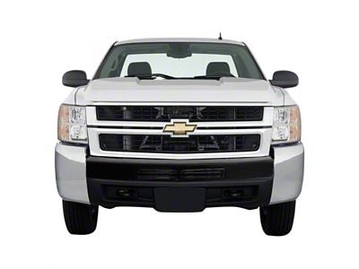 Front Bumper Center Section Cover without Bumper Air Intake Opening; Gloss Black (07-10 Silverado 2500 HD w/ Steel Bumper)