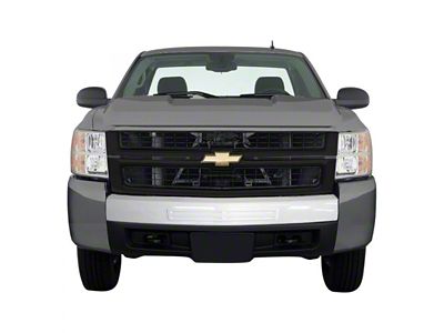 Front Bumper Center Section Cover without Bumper Air Intake Opening; Olympic White (07-10 Silverado 2500 HD w/ Steel Bumper)