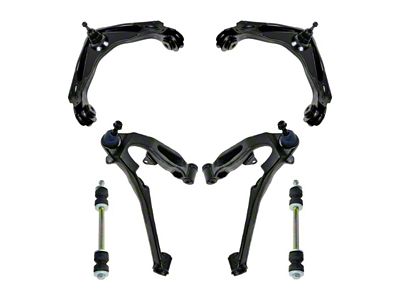 Front Upper and Lower Control Arms with Ball Joints and Sway Bar Links (07-10 Silverado 2500 HD)