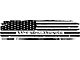 Full Rear Glass Tattered We The People Flag Decal; Matte Black (07-24 Silverado 2500 HD)