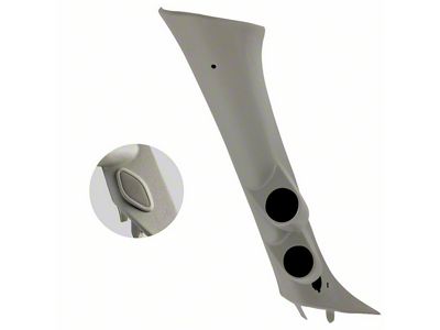 Full Size Dual A-Pillar Gauge Pod with Speaker Cutout; Tan (07-14 6.6L Duramax Silverado 2500 HD)