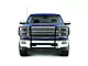 Grille Guard with 5.30-Inch Black Round Flood LED Lights; Black (15-19 Silverado 2500 HD)