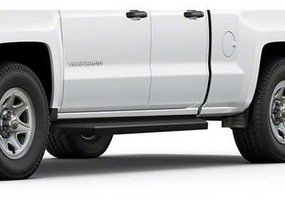 H-Style Running Boards; Black (07-19 Silverado 2500 HD Extended/Double Cab)