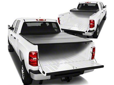 Hard Tri-Fold Style Tonneau Cover; Black (07-14 Silverado 2500 HD w/ 6.50-Foot Standard Box)