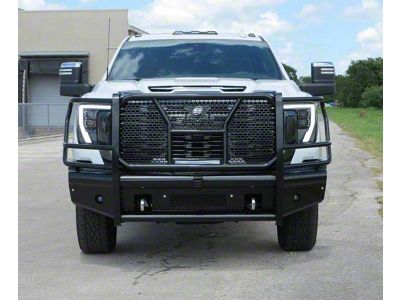 HD Replacement Front Bumper with Receiver Hitch; Semi-Gloss Black (24-26 Silverado 2500 HD)