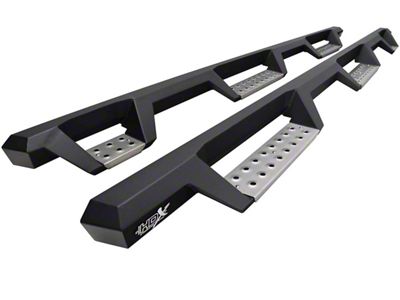 Westin HDX Stainless Wheel-to-Wheel Drop Nerf Side Step Bars; Textured Black (20-24 Silverado 2500 HD Crew Cab w/ 6.90-Foot Standard Box)