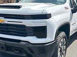 Headlight Covers; Smoked (20-26 Silverado Silverado 2500 HD Custom, WT)