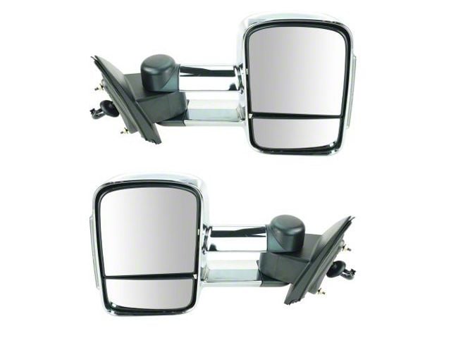 Heated Manual Towing Mirrors; Chrome (15-19 Silverado 2500 HD)