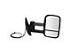 Heated Manual Towing Mirrors; Textured Black (07-14 Silverado 2500 HD)