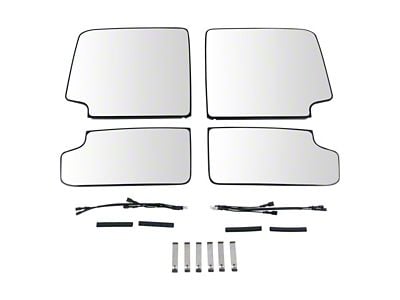 Heated Upper and Lower Towing Mirror Glass; Driver and Passenger Side (15-18 Silverado 2500 HD)