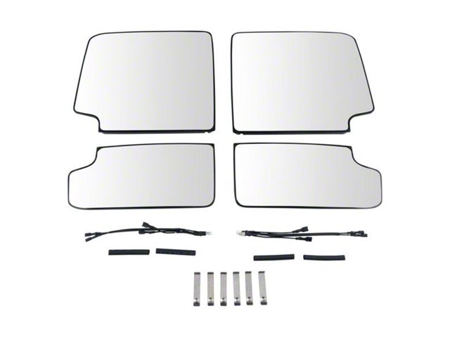 Heated Upper and Lower Towing Mirror Glass; Driver and Passenger Side (15-18 Silverado 2500 HD)
