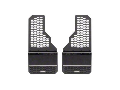 Putco Hex Mud Skins; High-Density Polyethylene; Front (15-19 Silverado 2500 HD DRW)