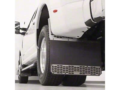 Putco Hex Mud Skins; Brushed; Rear (20-25 Silverado 2500 HD DRW)