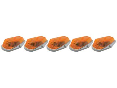 Hi-5 Cab Roof Light Kit; 80-96 Ford Style; Amber LED (Universal; Some Adaptation May Be Required)