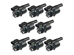 Ignition Coil with 4-Pins; Round Coil; Set of Eight (07-19 6.0L Silverado 2500 HD)