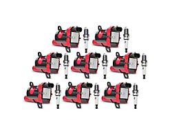 Ignition Coil Set with Iridium Spark Plugs; Red (01-06 6.0L Silverado 2500 HD)