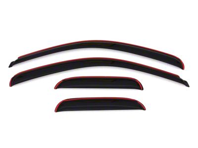 In-Channel Ventvisor Window Deflectors; Front and Rear; Dark Smoke (07-14 Silverado 2500 HD Extended Cab)