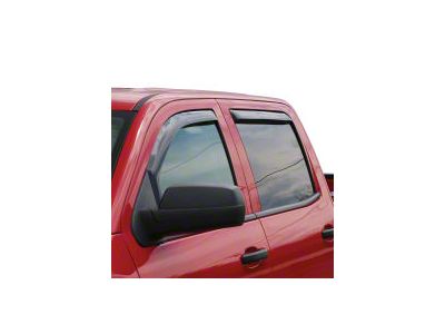 In-Channel Window Deflectors; Front and Rear; Matte Black (15-19 Silverado 2500 HD Crew Cab)