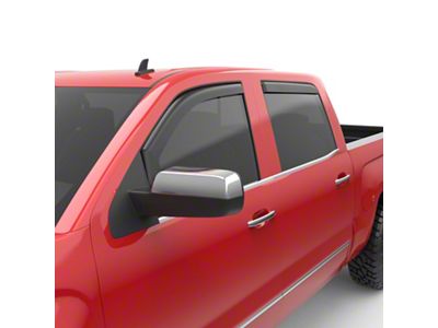 EGR In-Channel Window Visors; Front and Rear; Matte Black (15-19 Silverado 2500 HD Crew Cab)