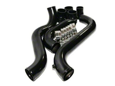 Intercooler Pipe Kit; Black (11-16 6.6L Duramax Silverado 2500 HD)