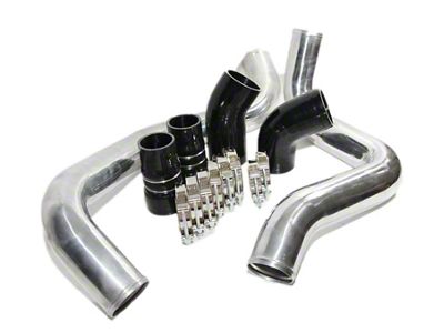 Intercooler Pipe Kit; Polished (02-04 6.6L Duramax Silverado 2500 HD)