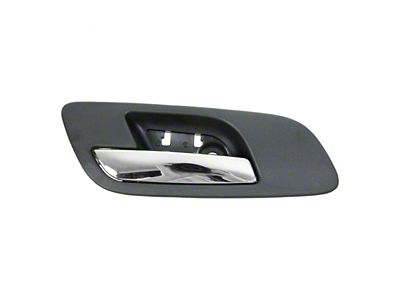 Interior Door Handle; Front Driver Side; Chrome and Black (07-14 Silverado 2500 HD)