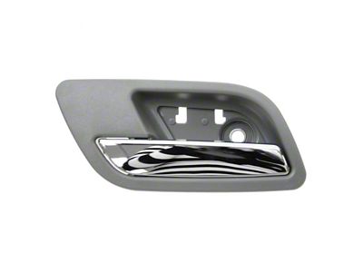 Interior Door Handle; Rear Driver Side; Chrome and Dark Gray (07-14 Silverado 2500 HD Crew Cab)