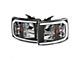 LED C-Bar Factory Style Headlights; Matte Black Housing; Clear Lens (07-14 Silverado 2500 HD)