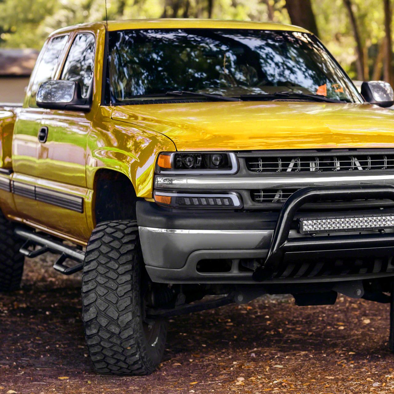 Sell 99-02 SILVERADO 1500/2500 HEADLIGHT CHROME BUMPER LAMP CLEAR FOG LAMP LED DRL In Walnut - Foto 11