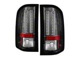 LED Tail Lights; Black Housing; Clear Lens (07-14 Silverado 2500 HD)