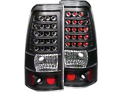 LED Tail Lights; Black Housing; Clear Lens (03-06 Silverado 2500 HD)