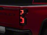 LED Tail Lights; Black Housing; Clear Lens (20-23 Silverado 2500 HD w/ Factory Halogen Tail Lights)