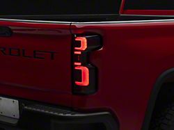 LED Tail Lights; Black Housing; Clear Lens (20-23 Silverado 2500 HD w/ Factory Halogen Tail Lights)