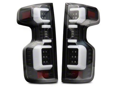 LED Tail Lights; Black Housing; Clear Lens (20-24 Silverado 2500 HD w/ Factory LED Tail Lights)