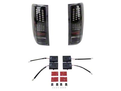 LED Tail Lights; Black Housing; Clear Lens (07-14 Silverado 2500 HD)