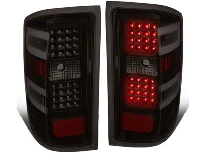 LED Tail Lights; Black Housing; Smoked Lens (15-19 Silverado 2500 HD w/ Factory Halogen Tail Lights)
