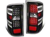 LED Tail Lights; Black Housing; Clear Lens (15-19 Silverado 2500 HD w/ Factory Halogen Tail Lights)