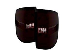 LED Tail Lights; Chrome Housing; Smoked Lens (15-19 Silverado 2500 HD w/ Factory Halogen Tail Lights)