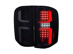 LED Tail Lights; Gloss Black Housing; Dark Smoked Lens (07-14 Silverado 2500 HD)